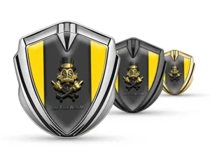 Badge Auto Metalliche Stile Minimale Look Lusso